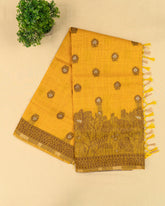 SC3026 - Linen Zari Lines Coffee Butta